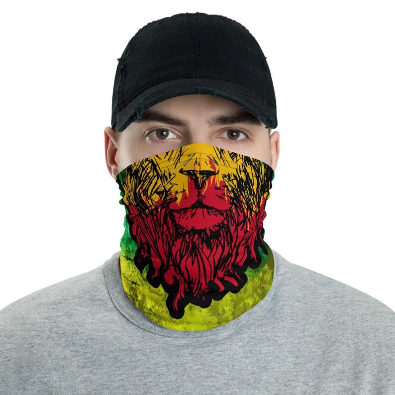 Lion Rasta ColorJamaican Face Mask Bandana Neck Gaiter Tube Etsy