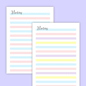 Printable Kit LINED SHEETS - A4 - A5 - Letter - Half Letter - PDF files - excellent print quality