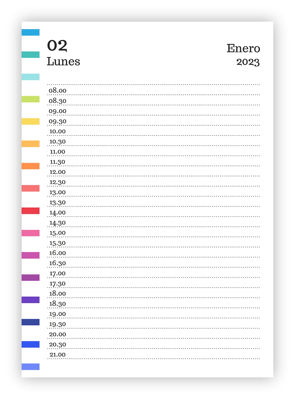 Printable Agenda 2023 Daily PDF Files to Print Planner Etsy Israel