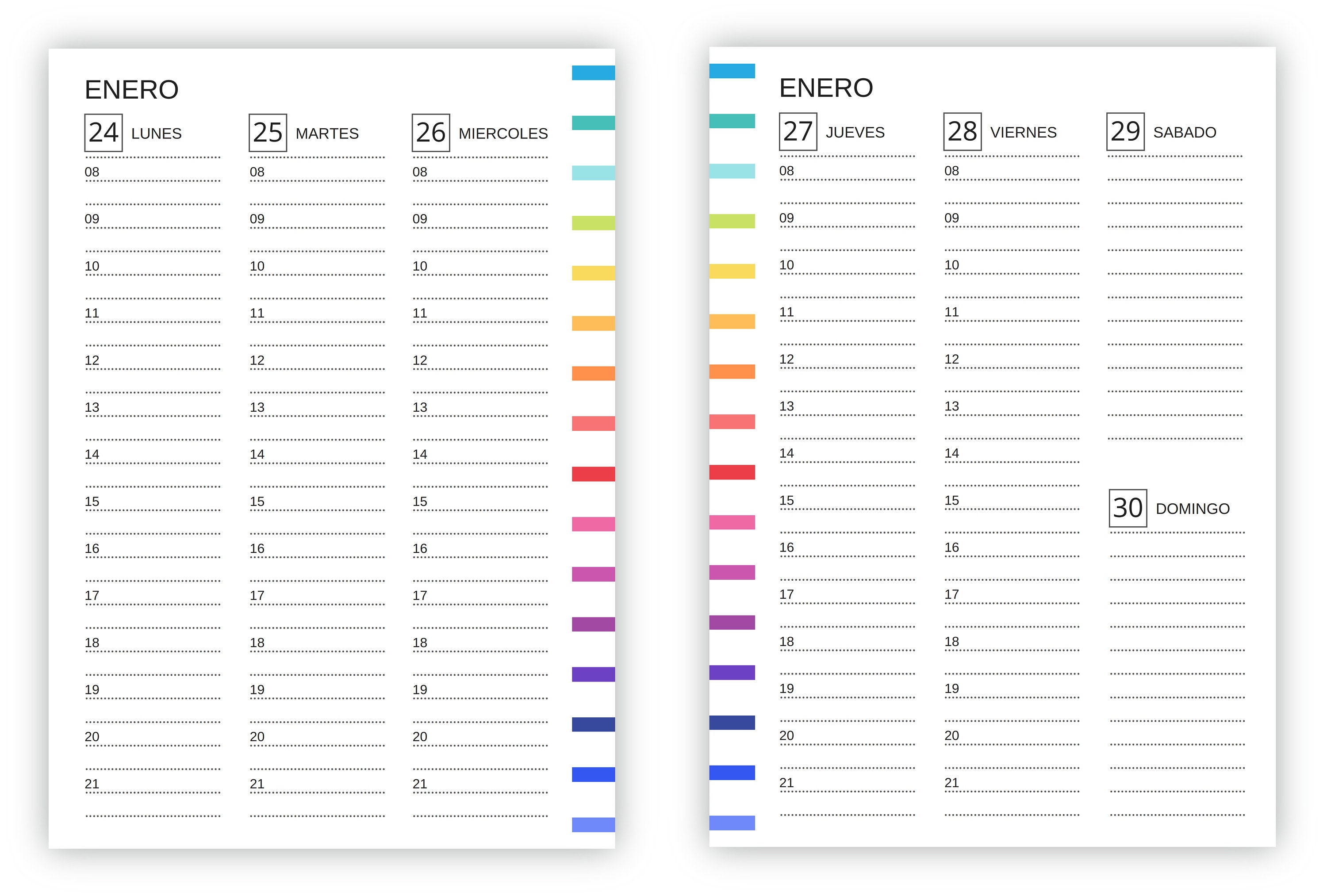 Calendario semanal para imprimir 2022 image to u