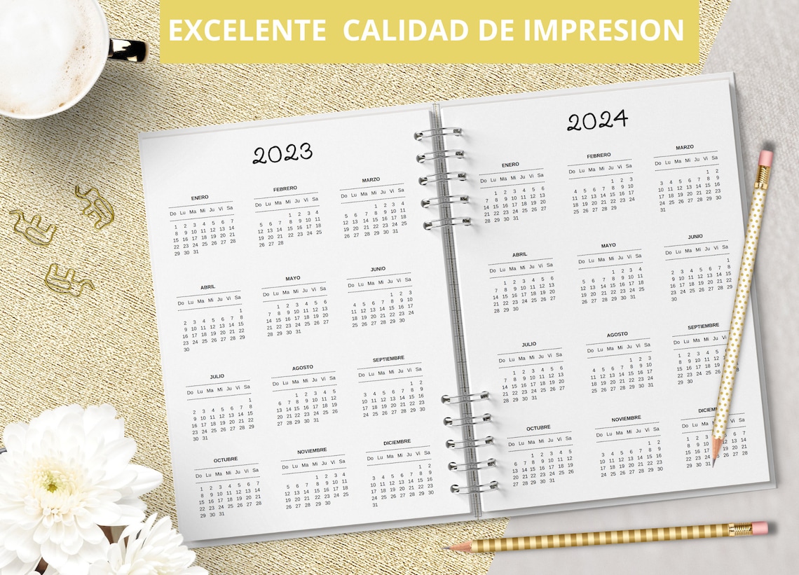 Printable Agenda 2023 Daily Bullet Journal Dotted Black and - Etsy Canada