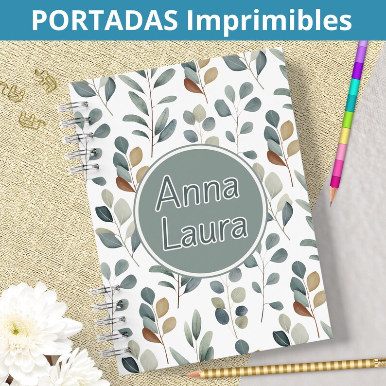 Portadas Imprimibles para Agendas Cuadernos Anotadores Planeadores ...