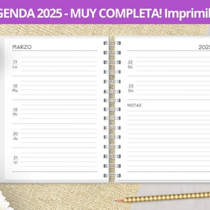 Agenda 2025 Semanal para imprimir - Planeadores Mensuales - Gastos - Notas punteadas Bullet Journal - archivos PDF imprimibles- MUY COMPLETA