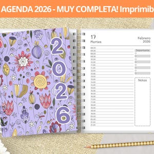 Agenda 2026 Diaria para imprimir - Planeadores Mensuales - Gastos - Notas punteadas Bullet Journal - archivos PDF imprimibles - MUY COMPLETA