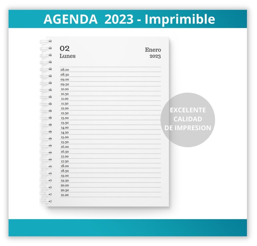 Agenda 2023 Pdf Gratis Agenda imprimable 2023 Quotidien Noir et Blanc Fichiers - Etsy France