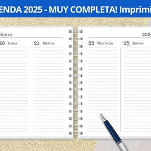 Agenda 2025-dwa dni na stronę-do druku-planiści miesięczny-wydatki-pliki PDF do druku-cyfrowy-bardzo kompletny