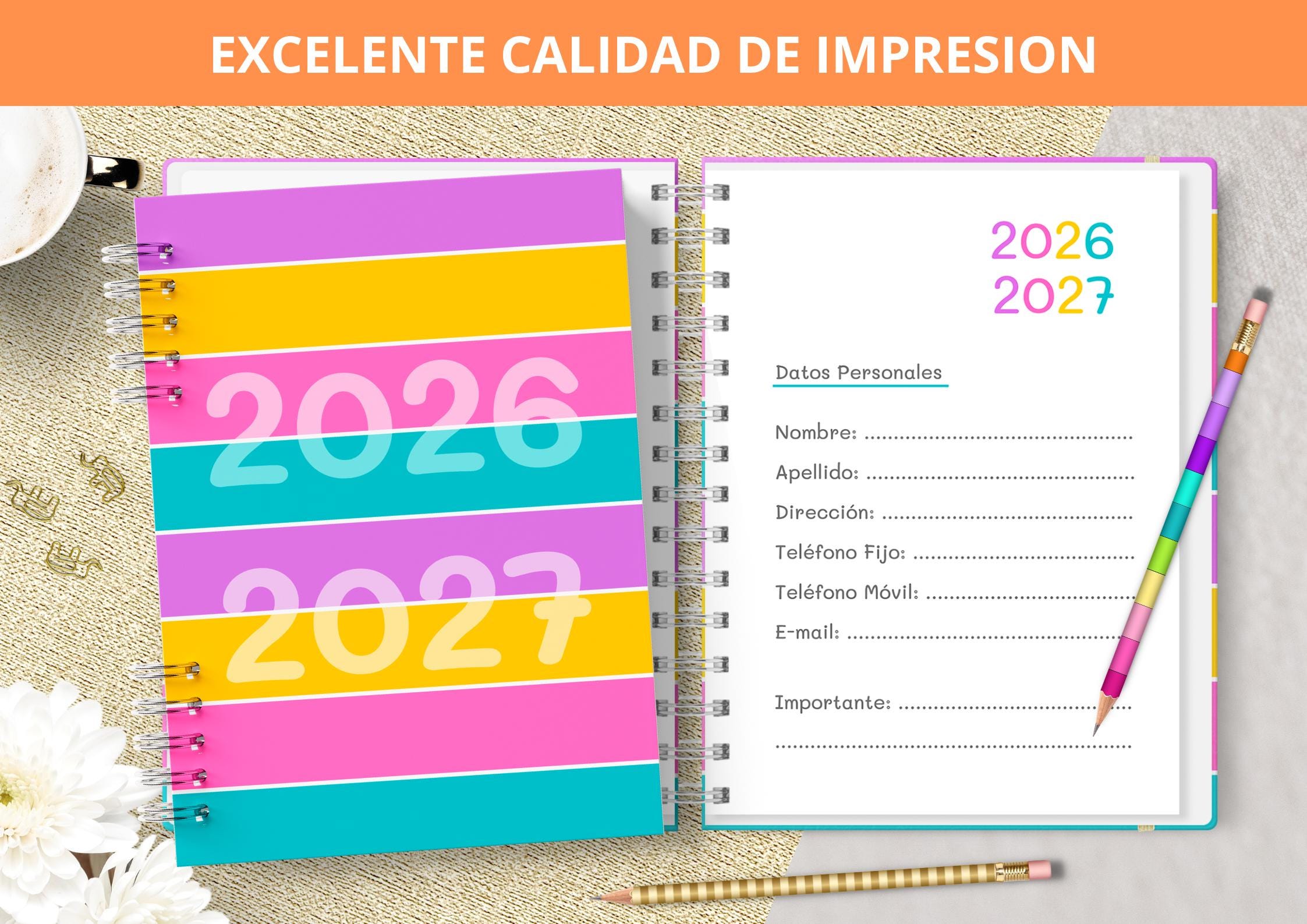 Agenda Escolar 2026 2027 para maestros para imprimir - Asistencia ...