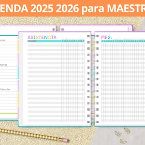 School Agenda 2025 2026 for teachers to print - Attendance - Evaluations - Grades - Lists - Planners - Planners