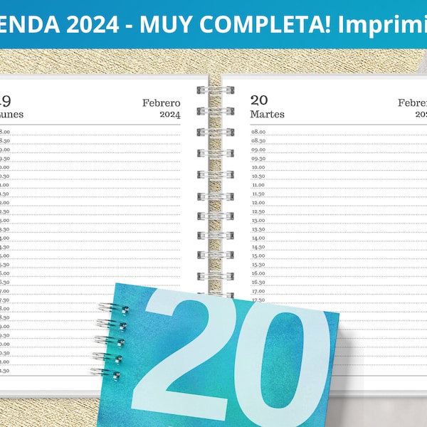 Agenda 2024 Diaria para imprimir - Un Dia por Pagina - Planeadores Mensuales - Gastos - archivos PDF imprimibles - digital - MUY COMPLETA