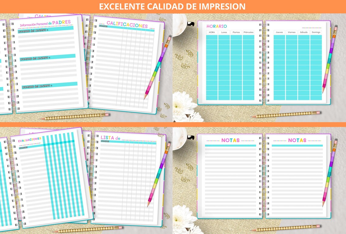 Agenda Escolar 2025 2026 para maestros para imprimir - Asistencia ...