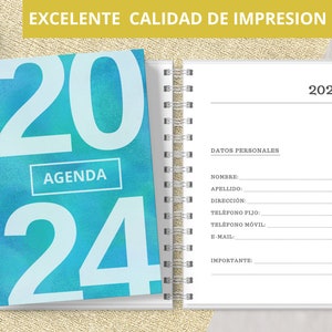 Agenda 2024 Two days per page to print Monthly Planners Expenses printable PDF files digital VERY COMPLETE image 9