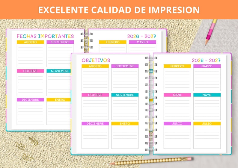 Agenda Escolar 2026 2027 para maestros para imprimir - Asistencia ...