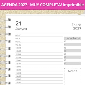 2027 Daily Planner for Printing - One Day per Page - Monthly Planners - Expenses - Printable PDF Files - Digital - VERY COMPLETE