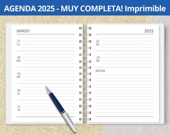 Printable 2025 Weekly Agenda - Week in View - Monthly Planners - Expenses - Notes - printable PDF files - VERY COMPLETE