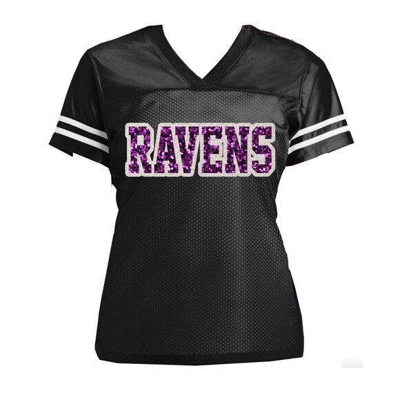 womens ravens jersey with rhinestones