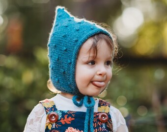 Baby PIXIE HAT Gnome Baby Bonnet Popcorn Pixie Bonnet Gnome Hat Toddler Hat Baby Photo props