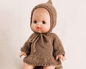 READY to ship / Minikane Doll Clothes / Bonnet Minikane / Doll Knitted Top /  Minikane Cardigan / Miniland doll clothes