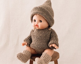 Minikane doll clothes / Minikane Doll Clothing  / Minikane popcorn Cardigan / Minikane doll Hat