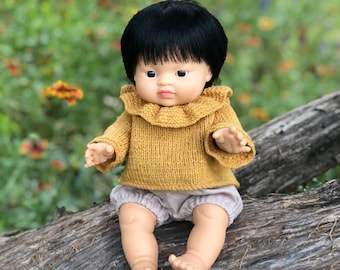 Minikane doll clothes set / Doll sweater / Minikane clothing  / Bloomers for Minikane doll / Miniland doll clothing