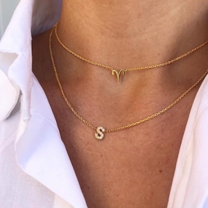 Zodiac Sign Necklace, Minimalist Necklace, Astrological Necklace, Horoscope Necklace, Constellation Gold Necklace