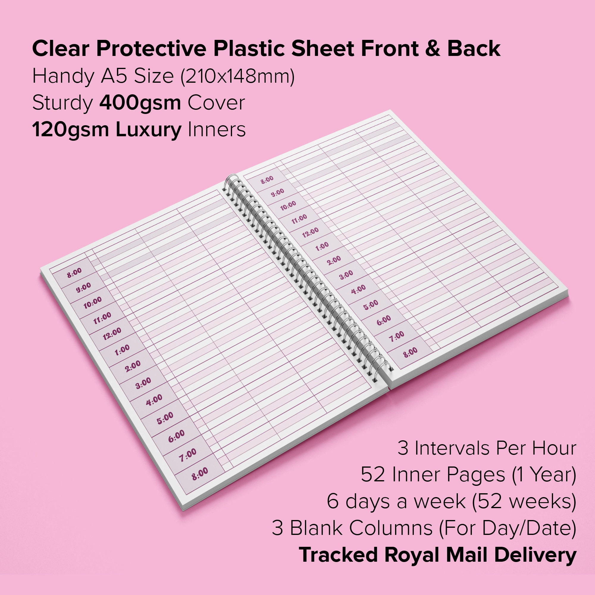 A5 Appointment Book for Beauty Salons Therapists 3 Columns Etsy UK