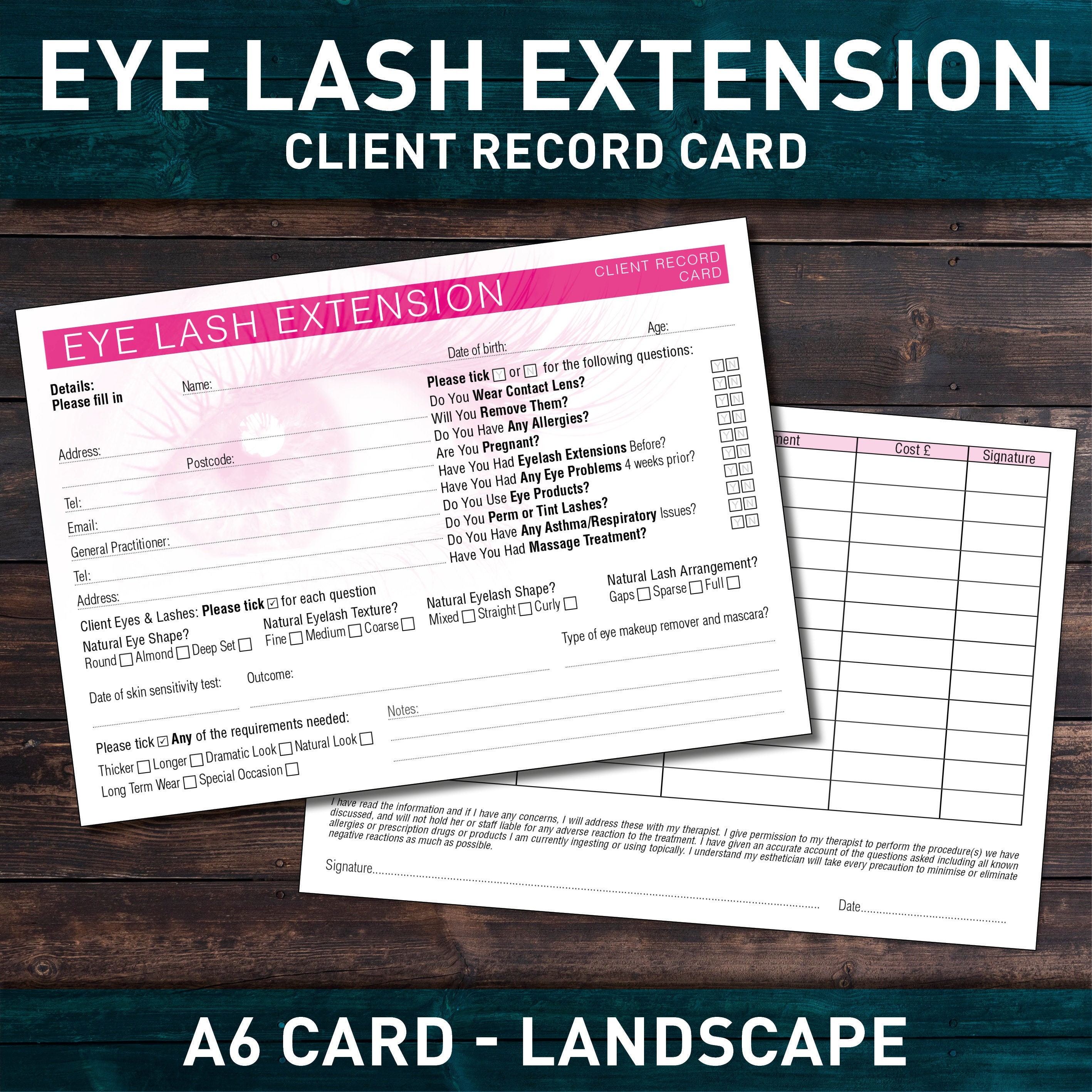 Client card. Client card