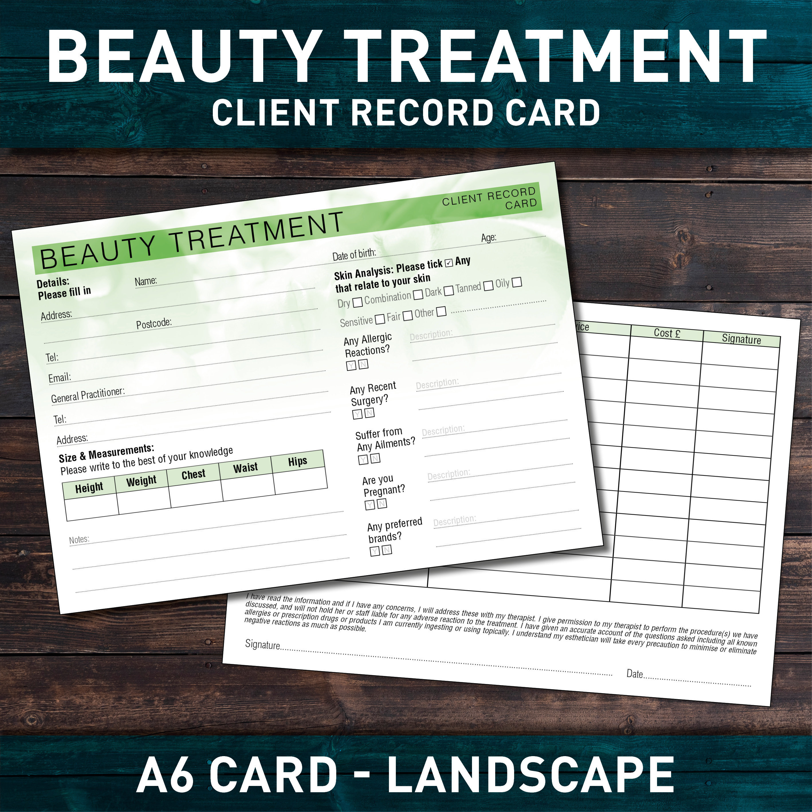Client card. Client card