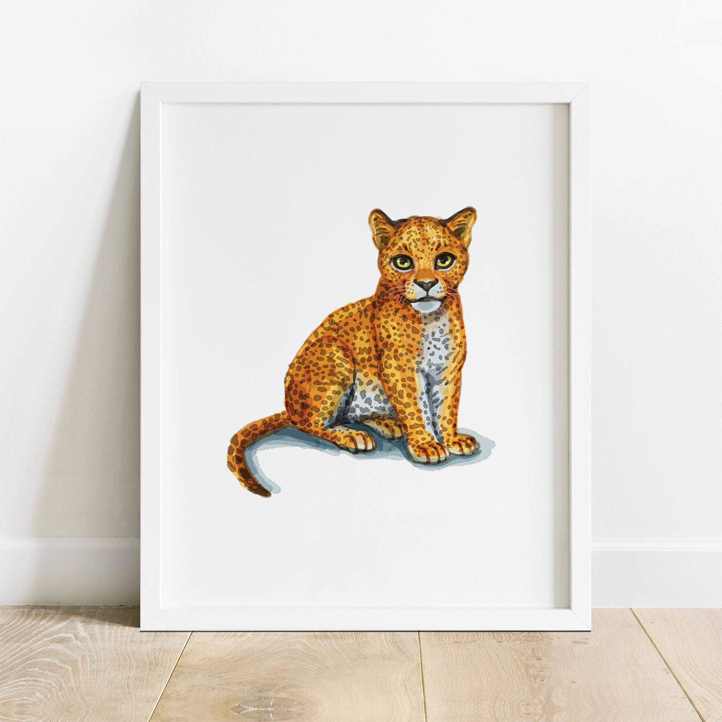 Watercolor Leopard Nursery Animal Print cute nursery decor Etsy