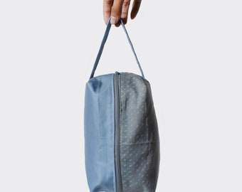 Zippered Toiletry Bag 2 Tone Blue