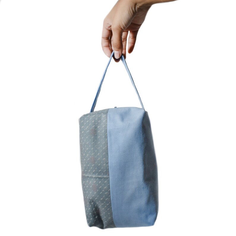 Zippered Toiletry Bag 2 Tone Blue