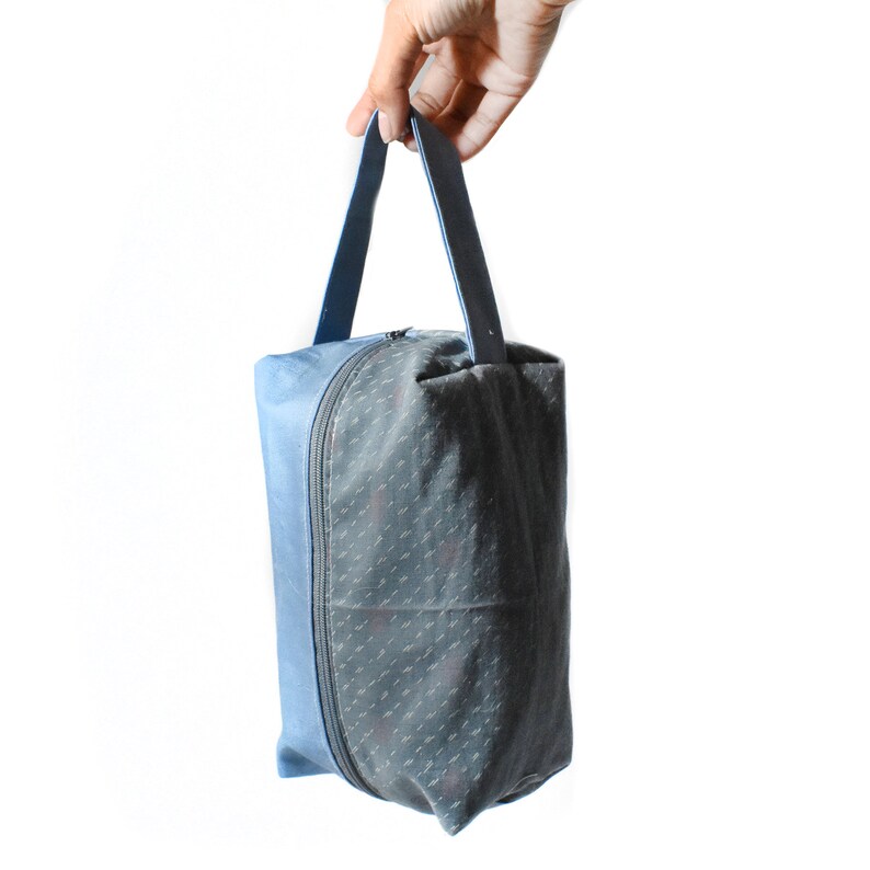 Zippered Toiletry Bag 2 Tone Blue
