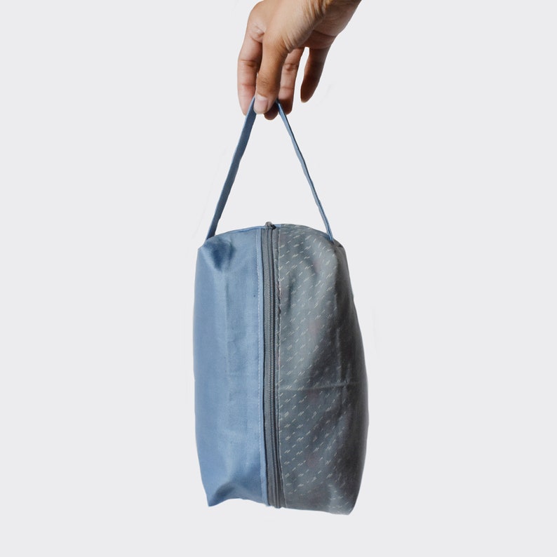 Zippered Toiletry Bag 2 Tone Blue