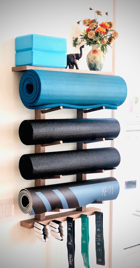 Wall-mounted Yoga Mat Rack: Handmade, Furniture Quality, 100