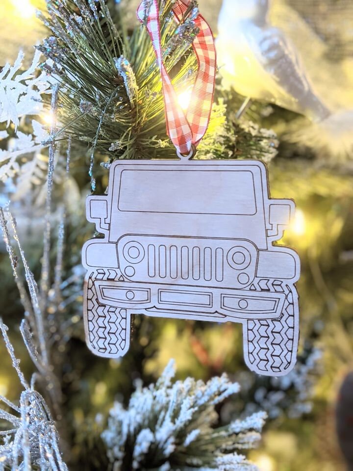 Jeep Girl Ornament / Customized Jeep Laser Cut File / Wrangler Etsy