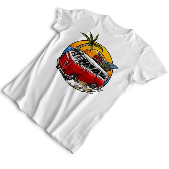 Volkswagen Vanflife T1 T2 Campervan T shirt Retro Heavy Cotton Car Motorsport Fan Etsy