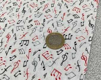 1//2 Yard x 44 iGreat for Quilting, Sewing, Craft Projects, Throw Pillows /& More 1//2 Yard That Funky Jazz Musical Notes in Gray 100/% Cotton