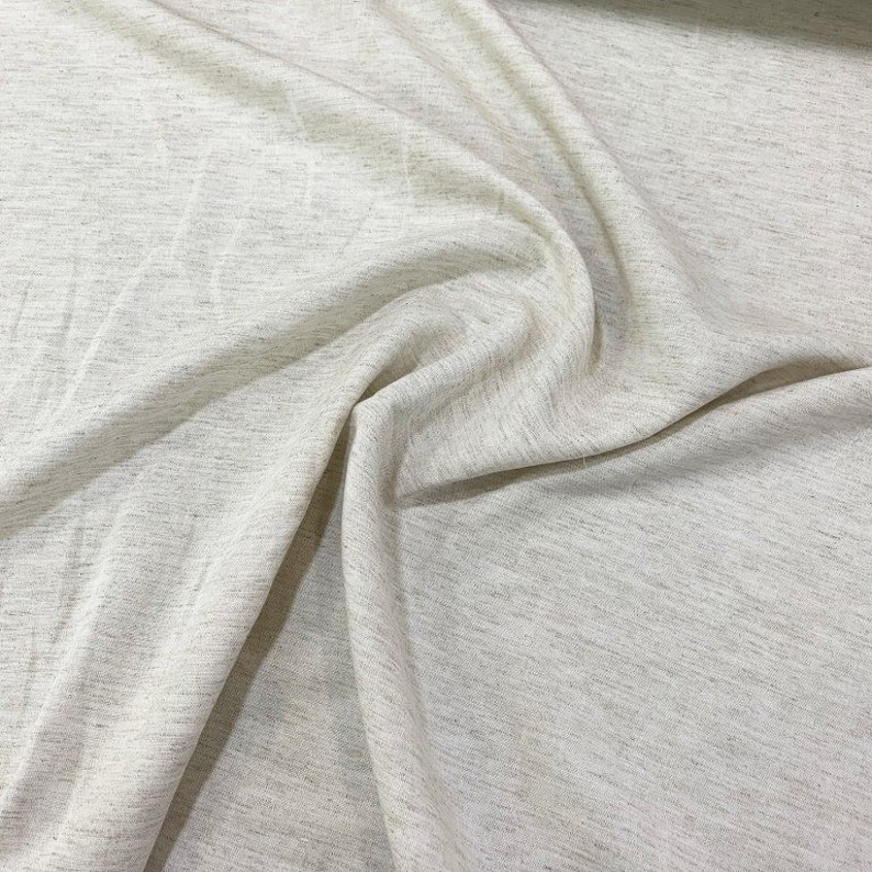 Natural Linen Viscose Blend Fabric Fabric By The Yard Etsy