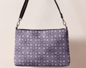 Christian Ichthus Crossbody Bag, Jesus Fish Symbol, Wristlet, Faux Leather Purse, Christian Gift, Faith Inspired, Catholic Gift, Purple