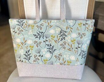 Dona Nobis Pacem Zipper Top Chubby Tote Bag, Religious Gift for Women, Catholic Christian Accessory, Bible Study Bag