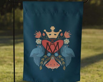 Auspice Maria-Unter dem Schutz von Mary Folk Art Garden Flagge
