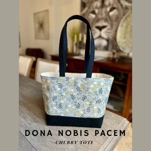 Dona Nobis Pacem Chubby Tote Bag, Grant Us Peace, Latin Prayer, Confirmation Gift, Mass Bag, Bible Study Shoulder Bag