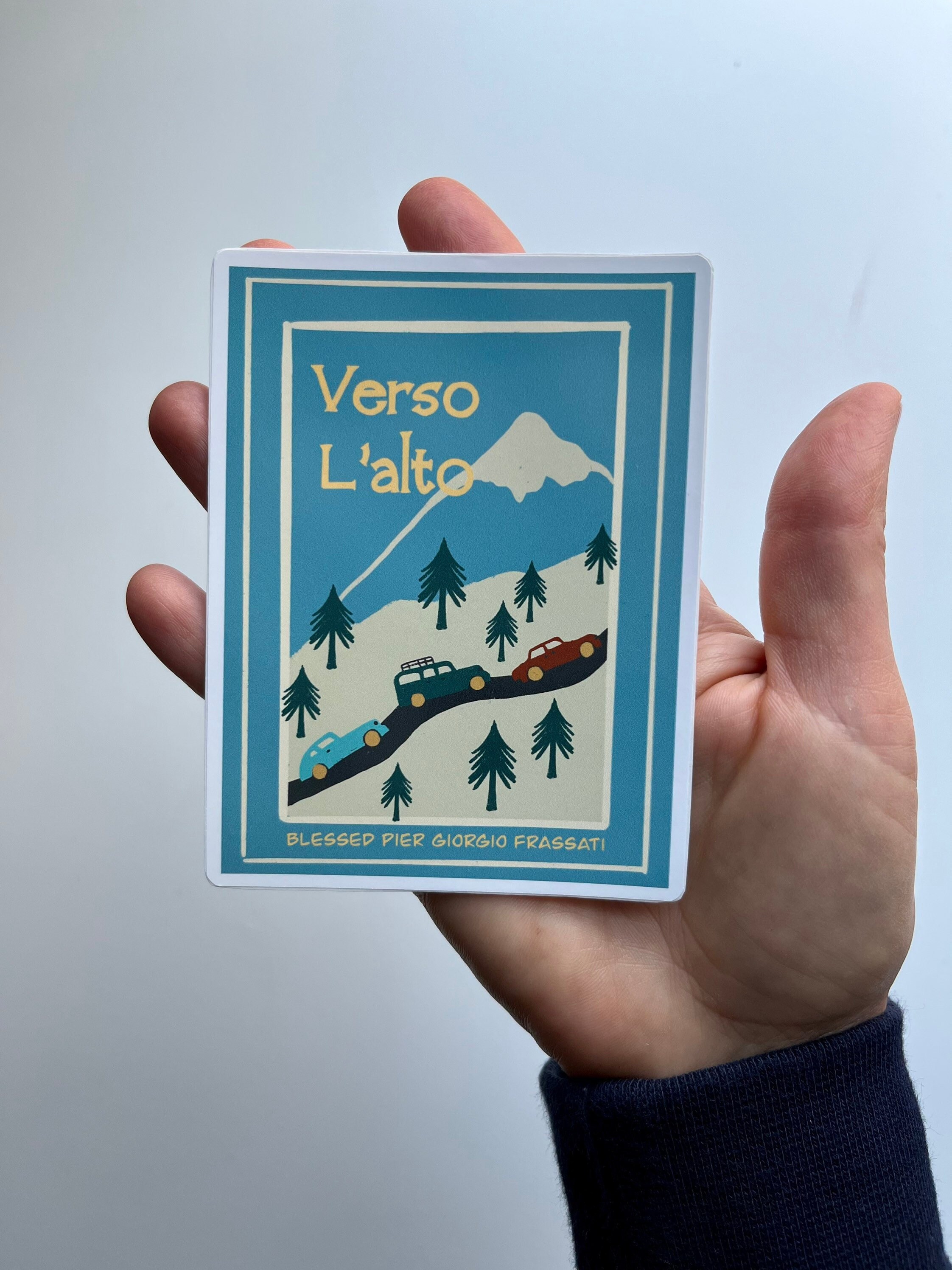 Pier Giorgio Frassati Verso l'Alto Sticker - Santa Clara Design