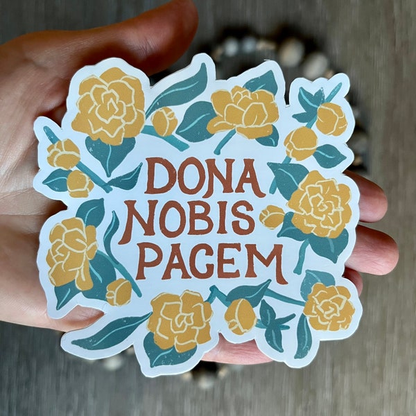 Dona Nobis Pacem Sticker, Grant Us Peace, Latin Prayer