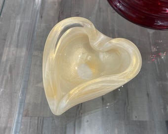 Golden Heart Resin Bowl, Vintage Inspired Candy Dish, Jewelry Ring Holder