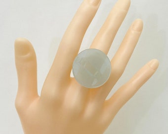 Resin/acrylic/lucite/acetate Coin Cocktail Rings