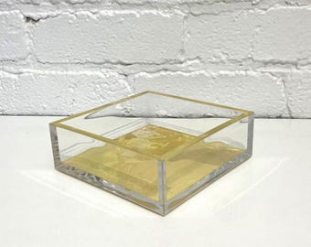 Lucite Tray with Digital Agate pattern/ Citron / Yellow / DWM-MALOOS / Design / Made in the USA
