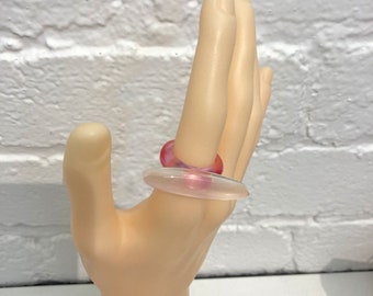 Opal, Opaline Concave Shape Resin Rings /acrylic/lucite/acetate Cabochon Dome Cocktail Rings