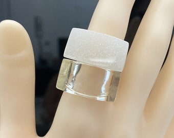 Resin/acrylic/lucite/acetate Rectangular Cocktail Rings