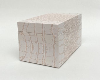 Decorative Pink Gift BoxCrocodile finish, Keepsake wood Box, Valentine Gift