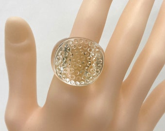 Resin/acrylic/lucite/acetate Studded Cocktail Rings